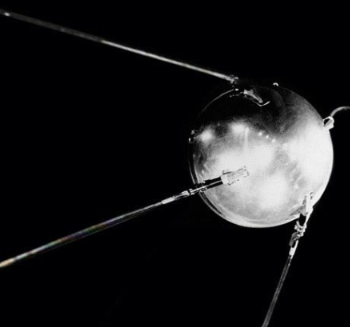 Illustration of the Sputnik 1 satellite
